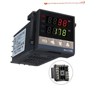 온도 프로브 알람 디지털 PID 컨트롤러 키트 REX-C100 110V~240V 0~1300도 K 타입 센서 포함