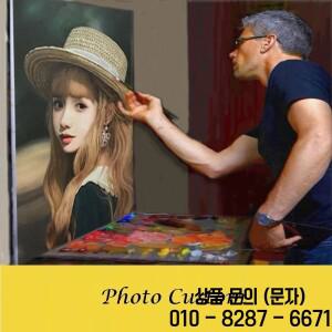 사진에서 사용자 정의 초상화 그림 손으로 캔버스에 유화 액자 맞춤형 예술 없음