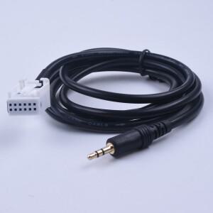 자동차 스테레오 오디오 3.5mm 남성 AUX 어댑터 케이블 푸조 호환 307/308/407/408/Citroen C2/C5/RD4/C-Qu