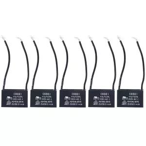 바닥 팬 후드용 GAOHOU 5Pcs 4.5uf 2와이어 천장 커패시터 CBB61 250V AC 50/60Hz 전원 릴레이 시작