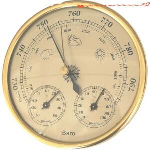 온도계 및 테스터 미터 야외 낚시 도구와 고품질 정밀 Aneroid 128mm 3in1 기압계