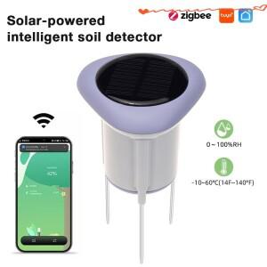 Tuya ZigBee 태양 온도 센서 스마트 감지기 정원 용 꽃 식물