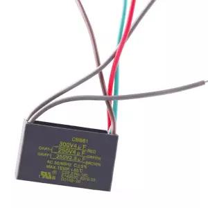 사이디안 1Pcs CBB61 커패시터 5와이어 4uF+4uF+2.5uF 시작 실행 천장 팬 250V/300VAC 50/60Hz