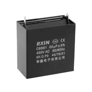 워터 펌프 모터 발전기용 uxcell 천장 팬 커패시터 CBB61 20uF 450V AC 단일 인서트 금속화 폴로필렌 필름