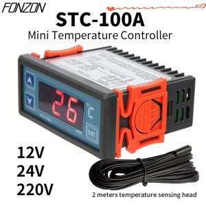 STC-100A 온도 컨트롤러 디지털 조절기 습도계 열 냉장고 냉각 2M NTC 센서 AC 220V -50 ℃ ~99