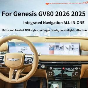 Genesis GV80 2026 무광택 TPU 보호 필름 GPS 네비게이션 스크린 기어 패널 방지 자동차 인테리어 액세서리