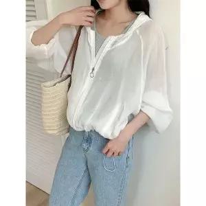 [헤레이스]후드 린넨 쿨점퍼 YMSH26SS420_P423470288