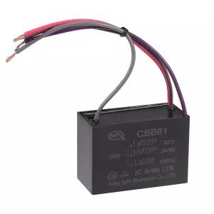 전기 팬 펌프 모터 발전기용 uxcell 천장 커패시터 CBB61 4/4.5/5uF 350V AC 4와이어 금속화 폴로필렌 필름