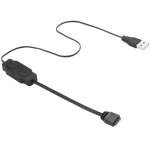 ELFJMZP LED 컨트롤러 5V 3핀 길이 70cm USB 전원 미니 RGB 컨트롤러(M모드)(S스피드)(C컬러) 버튼 플러그