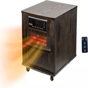 컴포트 존 실내 공간 히터 20인치 500와트 리모컨 적외선 쿼츠 USB 충전 포트 머 팁 오버 스위치 및 과열