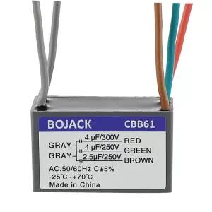 천장 선풍기용 BOJACK CBB61 4uf+4uf+2.5uf 250/300V 50/60Hz 시동 구동 커패시터(5선)