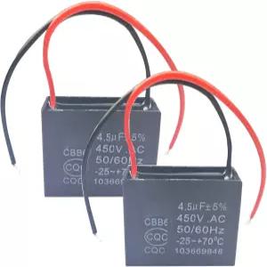 CBB61 천장 팬 커패시터 2 와이어 4.5uf 400/350/300/250VAC 50/60Hz 팩 와 호환됩니다