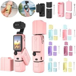 DJI Osmo Pocket 3 짐벌 카메라 용 액체 실리콘 케이스 퀵릴리스 스크래치 방지 핸들  보호 범프 커버