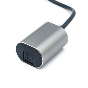 알루미늄 쉘 20cm USB-C 수-암 TOSLINK 커넥터 SPDIF Pcm 스테레오 오디오 출력 지원