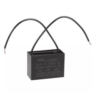 전기 팬 펌프 모터 발전기용 uxcell 천장 커패시터 CBB61 5uF 350V AC 2와이어 금속화 폴로필렌 필름