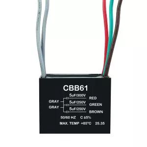유키할루 천장 팬 커패시터 CBB61 5+5+5uF 250V 5-와이어 뉴 하버 브리즈 헌터 및 기타 호환 가능