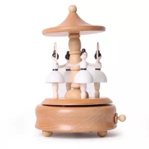 플랜 발레리나 원목 태엽 오르골