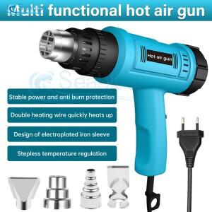 산업용 뜨거운 공기 총 2000W 220V/110V 온도 조절기 EU/US 플러그 수축 포장 및 DIY 열 전원