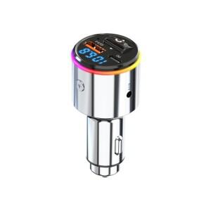 RGB 라이트 블루투스 FM 송신기 핸즈프리 자동차 MP3 플레이어 스테레오 변조기 PD30W 충전 QC3.0 AUX