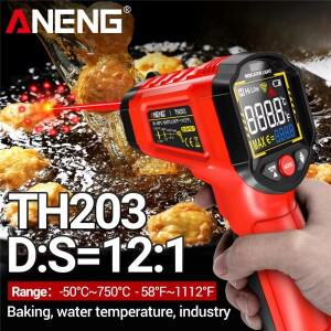 적외선 온도계 -50~600 ℃ 디지털 비접촉식 테스터 IR 산업용 도구 ANENG TH203