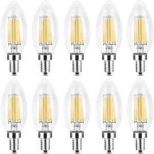 LED 조명 전구 멘트 E4 촛불 램프 6W 등가 교체 60W 할로겐 AC 220240V 빈티지 COB 펍 전시 사무실 또는