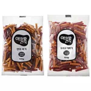 (10개묶음)[아침애] 버거100g 2종 (연어버거 오리버거)