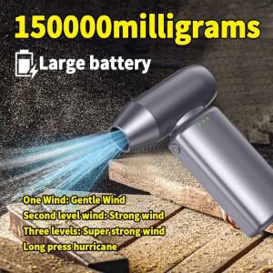 JKUOO 전기 먼지떨이 송풍기- 150000 RPM 슈퍼 파워, 차량/PC/가정/실외용 충전식 3단 브러시리스 bldc 모