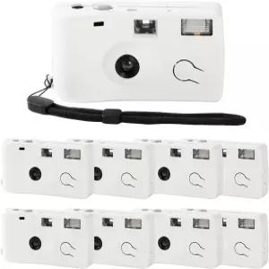 PJPSAA 웨딩 벌크 싱글용 일회용 카메라 8팩 생일 콘서트 여행 기념 파티 용품용 플래시 35mm 17 필름 200