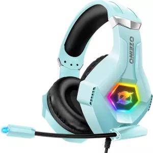 PC PS4 Xbox 헤드셋용 오제이노 게이밍 7.1 서라운드 사운드 노이즈 캔슬링 마이크 오버 이어 헤드폰