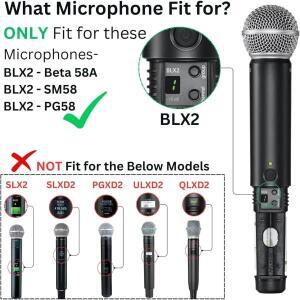 Shure BLX 배터리 캡 커버 교체용 - BETA58 SM58 보컬 유선 밝은 블랙