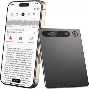 전사 및 요약을 위한 AI 기술이 적용된 음성 녹음기 64GB 오디오 112개 언어 지원 회의용 마그네틱 하우징