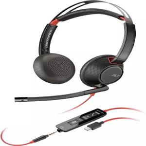 Plantronics Poly Blackwire 5220 스테레오 USB-C 헤드셋 3.5mm 플러그 어댑터
