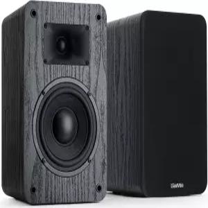 사이인 패시브 책장 스피커 40W×2 전원 5인치 우퍼 및 20mm 실크 돔 트위터 스테레오 향상된 음성 선명도