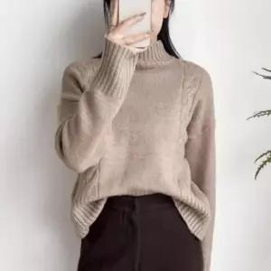 [SBD] 레이어드 터틀넥 니트 폴라 루즈핏 반목 여성 포근한
