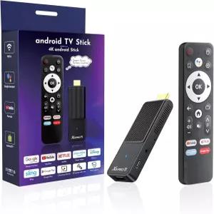 안드로이드 TV 스틱 4K 새로운 14.0 2GB RAM ROM 울트라 HD RK3518 CPU 블루투스 음성 리모컨 포함 Wi-Fi 6
