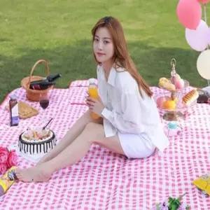 ( )피크닉 매트 레드 체크 접이식돗자리 방수매트 나들이매트