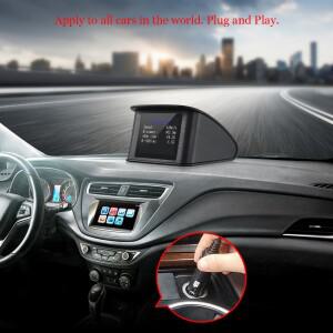 T600 차량용 GPS HUD 헤드업 디스플레이 자동차 액세서리 속도 전압 시계 과속 경보  디지털 스마트미터 게