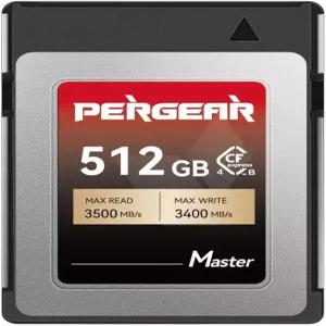PERGEAR 512GB Cfepress 4.0 Type B 메모리 카드 마스터 시리즈 3500MB/s 쓰기 속도 및 읽기 8k RAW 비디오