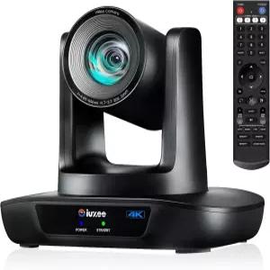 Iuzee 4K UHD PTZ 카메라 AI-자동 추적 20배 광학 줌 USB3.0/HDMI/LAN PoE IP 라이브 스트리밍 교회 서비스