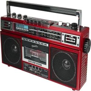 초음속 SC-3201BT 4밴드 라디오 및 카세트 플레이어 붐박스 블루투스 스피커 MP3 재생 기능이 있는