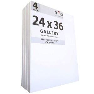 스트레치 아티스트 캔버스 24x36인치 4팩 갤러리 프로필 대형 캔버스 아트 용품