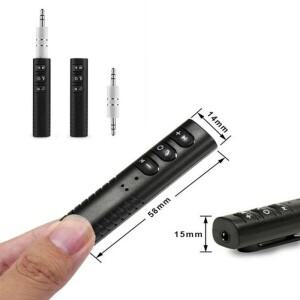3.5mm 무선 수신기 2.4GHz 주파수 스테레오 오디오 음악 스피커 마이크 자동차 Aux 용 핸즈프리 어댑터
