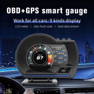 자동 게이지 HUD GPS  OBD 시스템 헤드 업 디스플레이 프로젝터 결함 속도계 클리어 액세서리 전자 W L7C9
