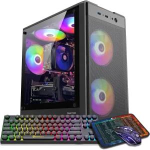 ZERLON 게이밍 PC 데스크톱 인텔 코어 I7 최대 39GHz GTX 050Ti 4G 6G RAM 52GB SSD 쿨링 팬 WiFi 지원