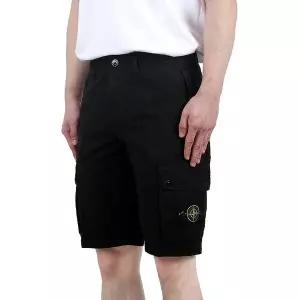 [스톤아일랜드]26SS 와펜 카고 숏팬츠 블랙 (L1S15 L100019 S00WA V0129)