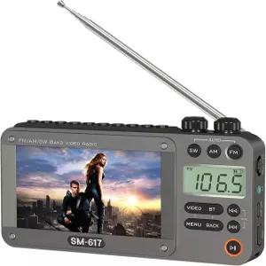 세미에 720p 4.3 화면 AM FM SW 영화 비디오 라디오 블루투스 충전식 포켓 디지털 플레이어 USB/Micro SD