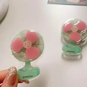 (옵션 선풍기 스마트톡)선풍기 캐릭터 아크릴 그립 스마트 톡 핸드폰 휴대폰 케이스 거치대