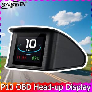 OBD HUD P10 헤드업 디스플레이 속도계 rpm 온보드 컴퓨터 자동차 주행거리 주행 수온 게이지