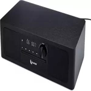 CD 플레이어 블루투스 FM 라디오 USB 재생 보조 광 입력 알람 시계 및 리모컨이 포함된 클리어클릭