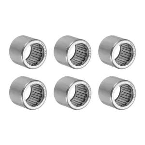 패티킬 10 x 14 12 mm 니들 롤러 베어링 기어박스 사용을 위한 6PCS 스틸 풀 컴필먼트 드로우 컵 오픈 엔드